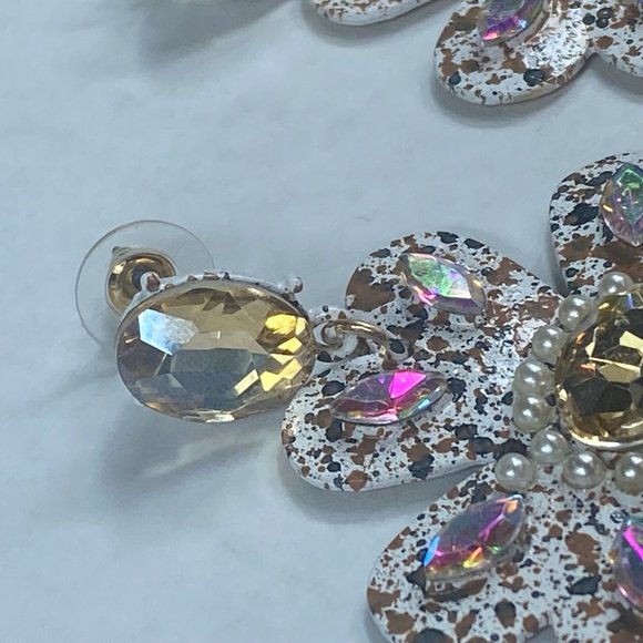 Jujlia Jewelry Chandelier Dangle Drop Pierced Earrrings Tassell Floral Boho - Picture 13 of 16